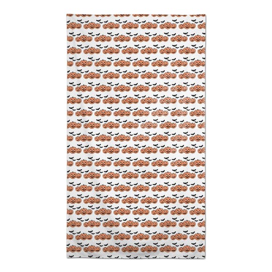 102" Jack-O-Lanterns & Bats Tablecloth